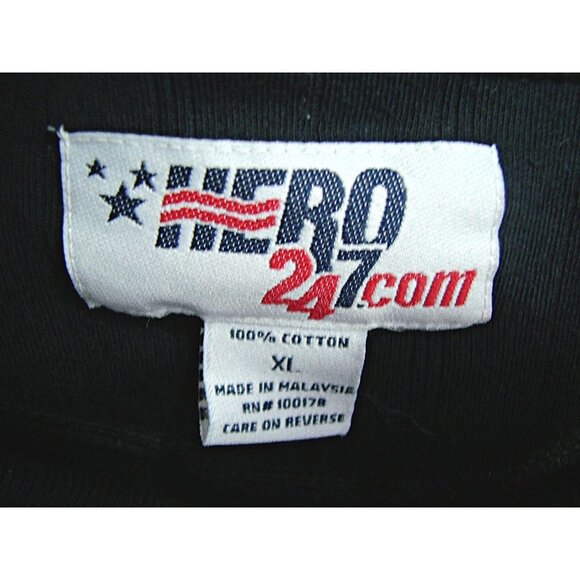 Mens Black Rock Island County IL Logo 3 Button Polo Shirt Size XL Hero 24/7 Flaw - Picture 5 of 9